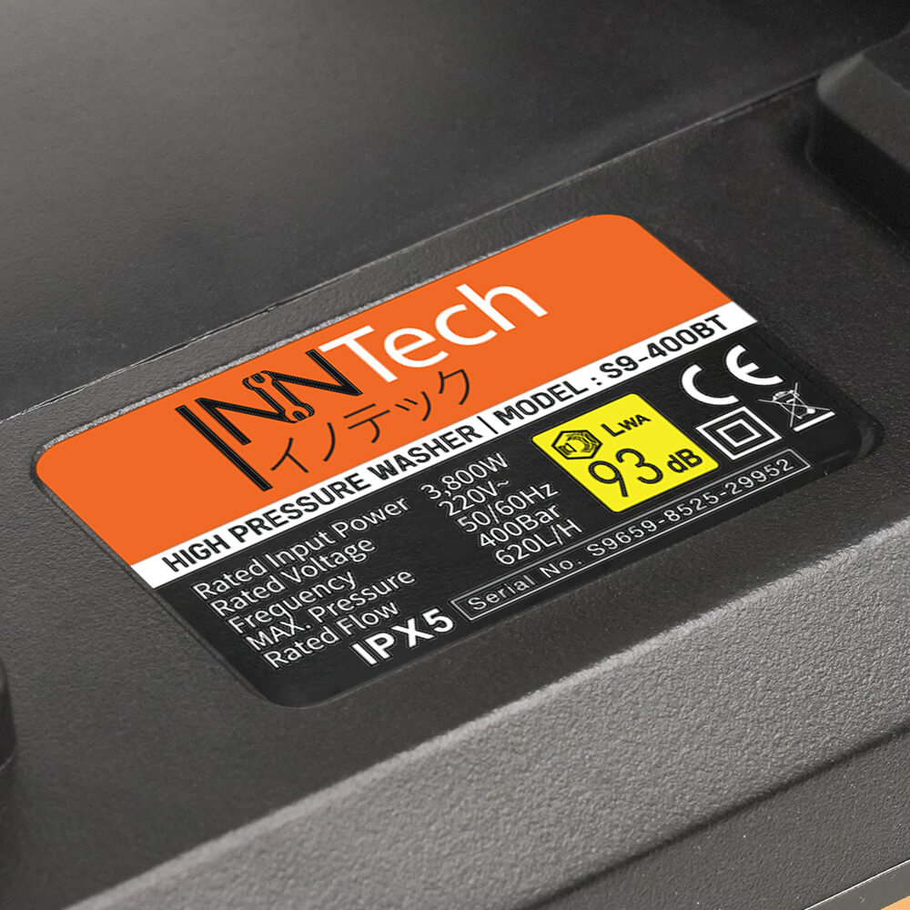 เครื่องฉีดน้ำแรงดันสูง InnTech รุ่น S9-400BT 400 บาร์ 3800 วัตต์